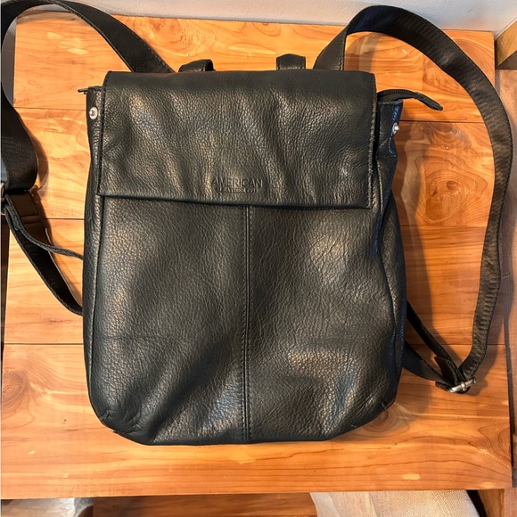 American Leather Co. Black Mini Leather Backpack - Picture 2 of 4